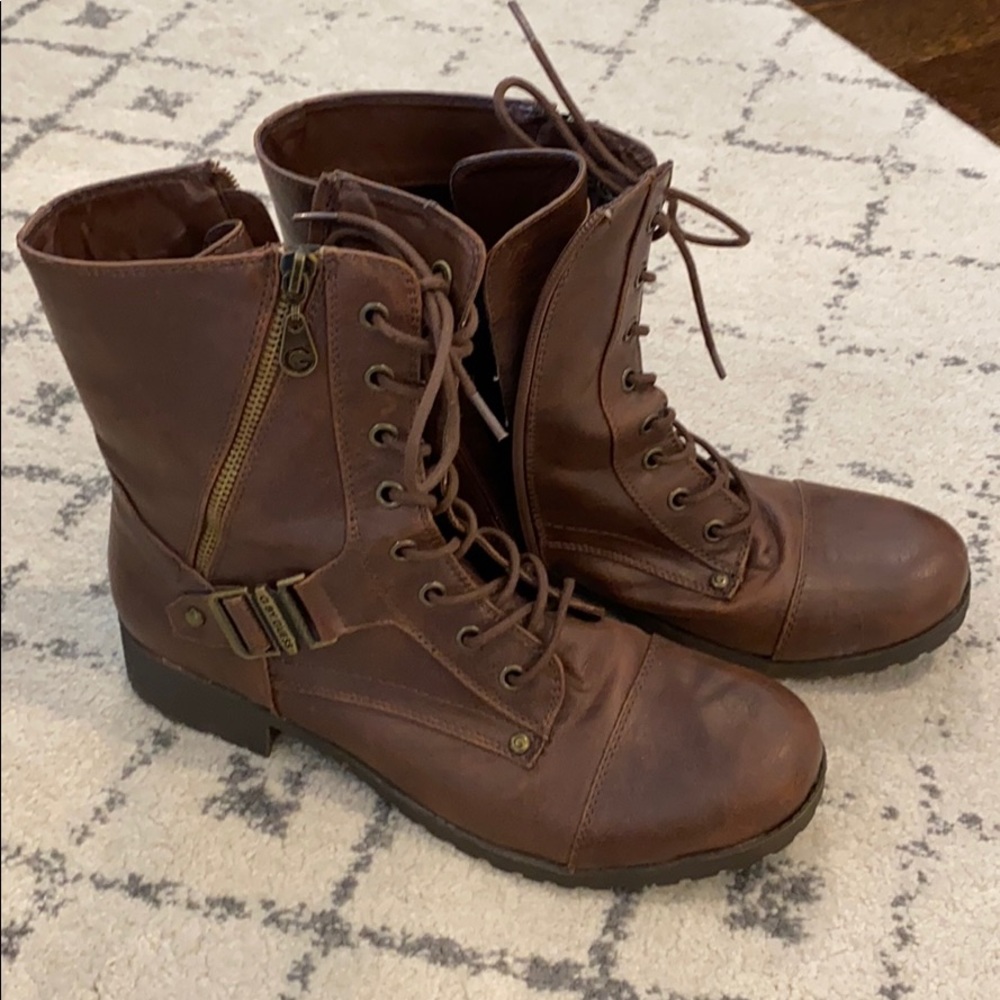G by Guess Brown Combat Boots